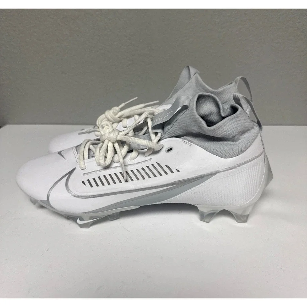 Nike Vapor Edge Pro 360 2 White Metallic Silver Cleats Mens 10 DA5456-100 NEW